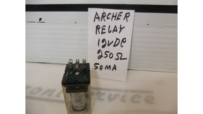 Archer 12VDC 250 ohms relais   .